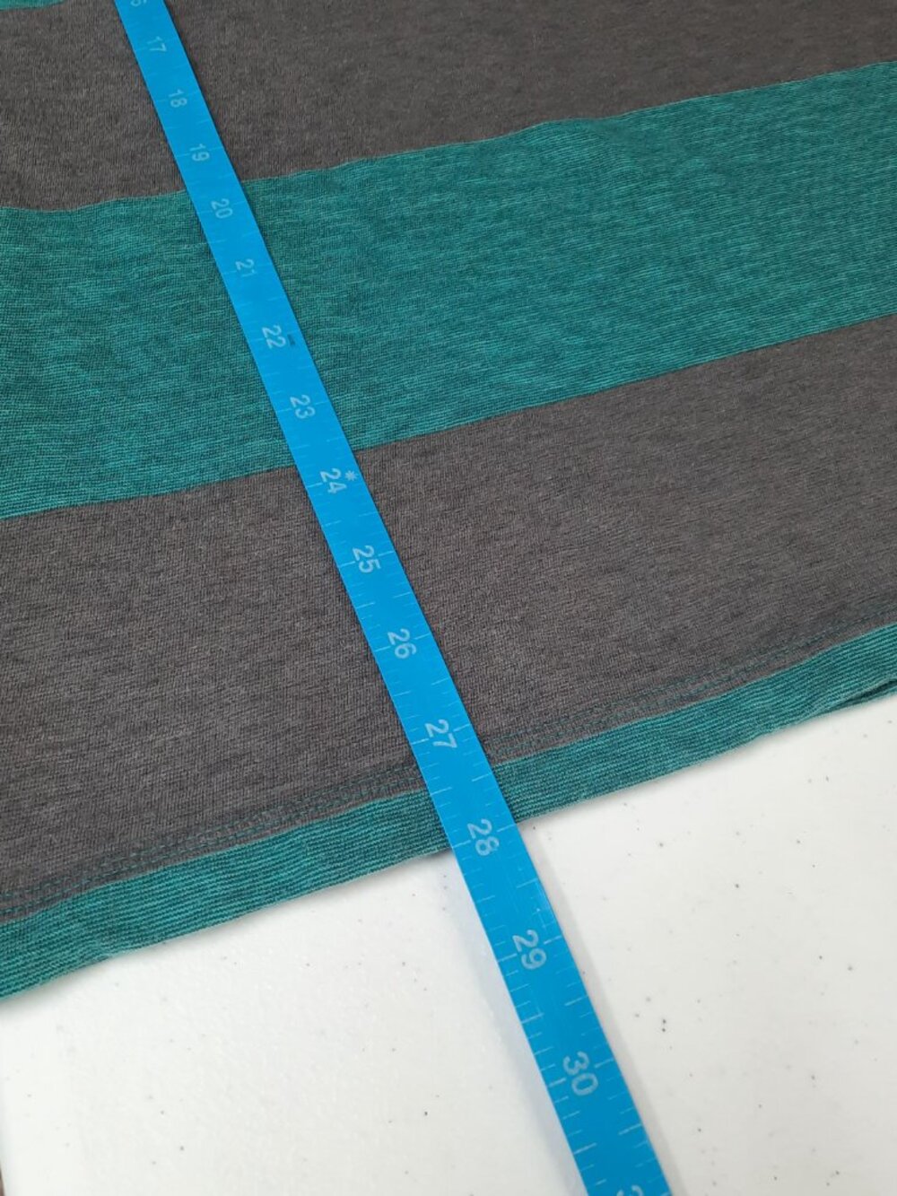 American Eagle Men's Large Striped Pocket T-Shirt Gray Teal Casual Preppy Retro - Picture 8 of 8